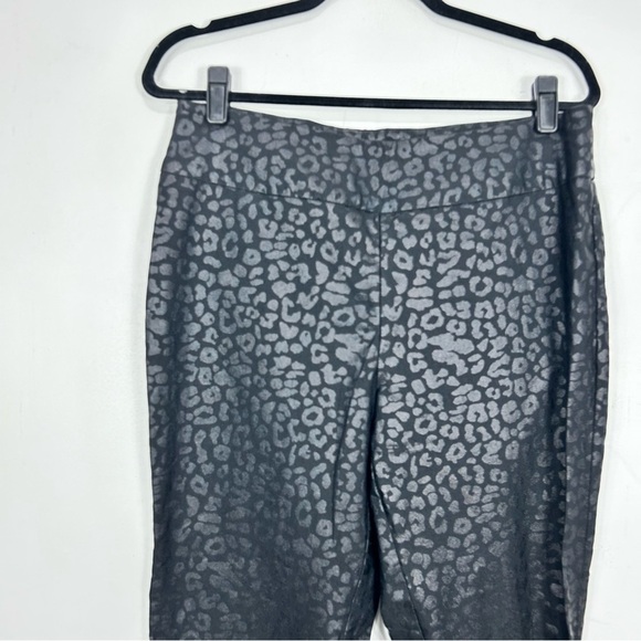 SOFT SURROUNDINGS black metallic cheetah print skinny pants E13 - Picture 2 of 5